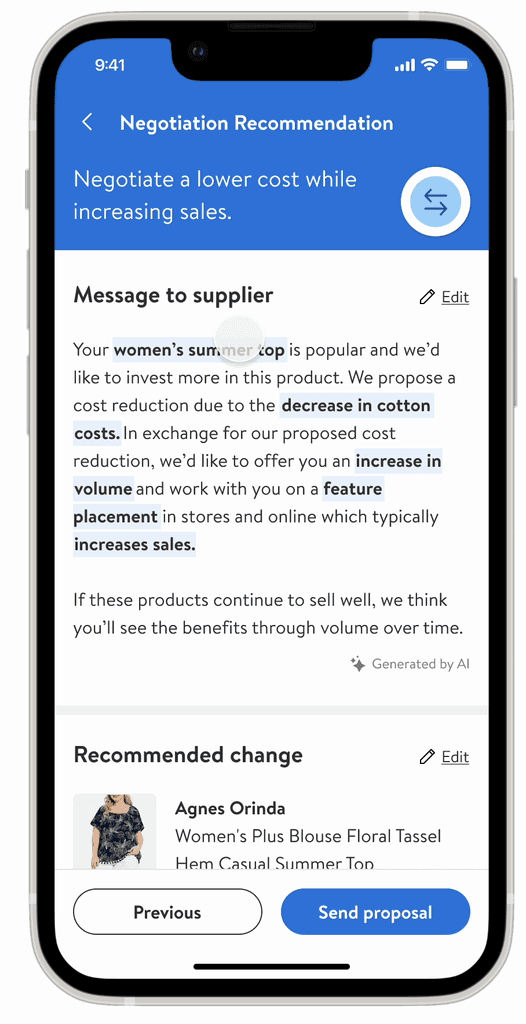 Mobile AI recommendation detail